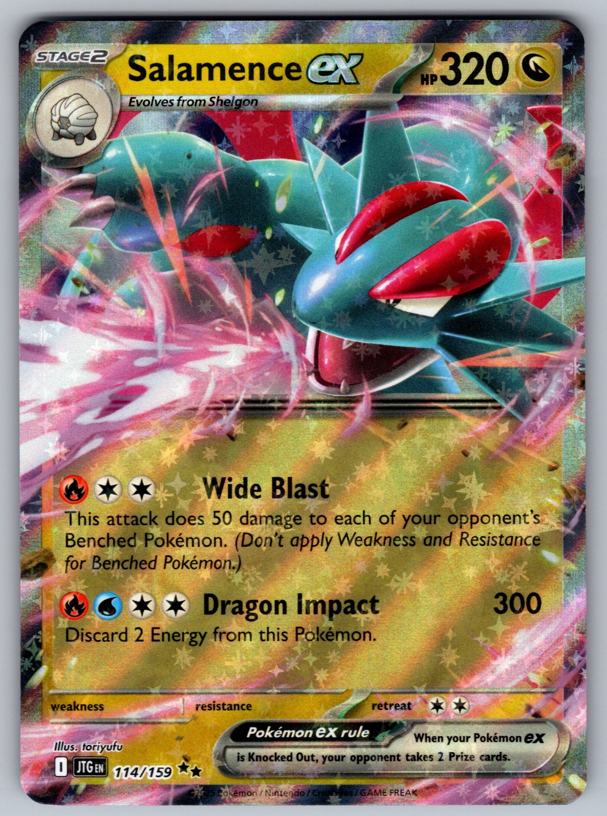 Salamence ex Holo Double Rare SV09: Journey Together 114/159 NM 2025