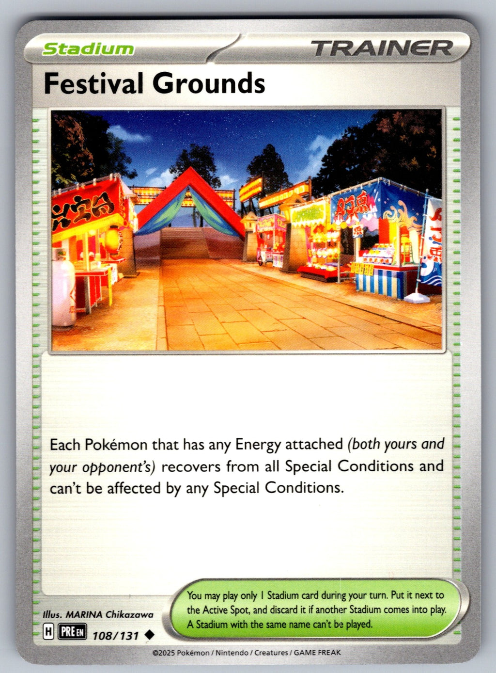 Festival Grounds Uncommon SV: Prismatic Evolutions 108/131 NM 2025