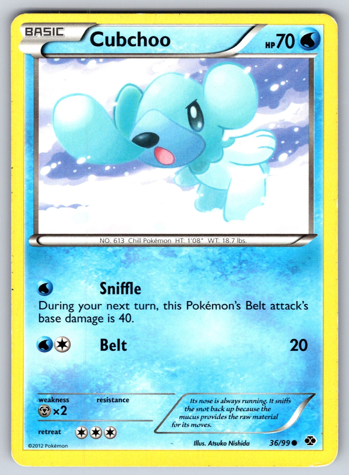 Cubchoo Common Next Destinies 36/99 LP 2012