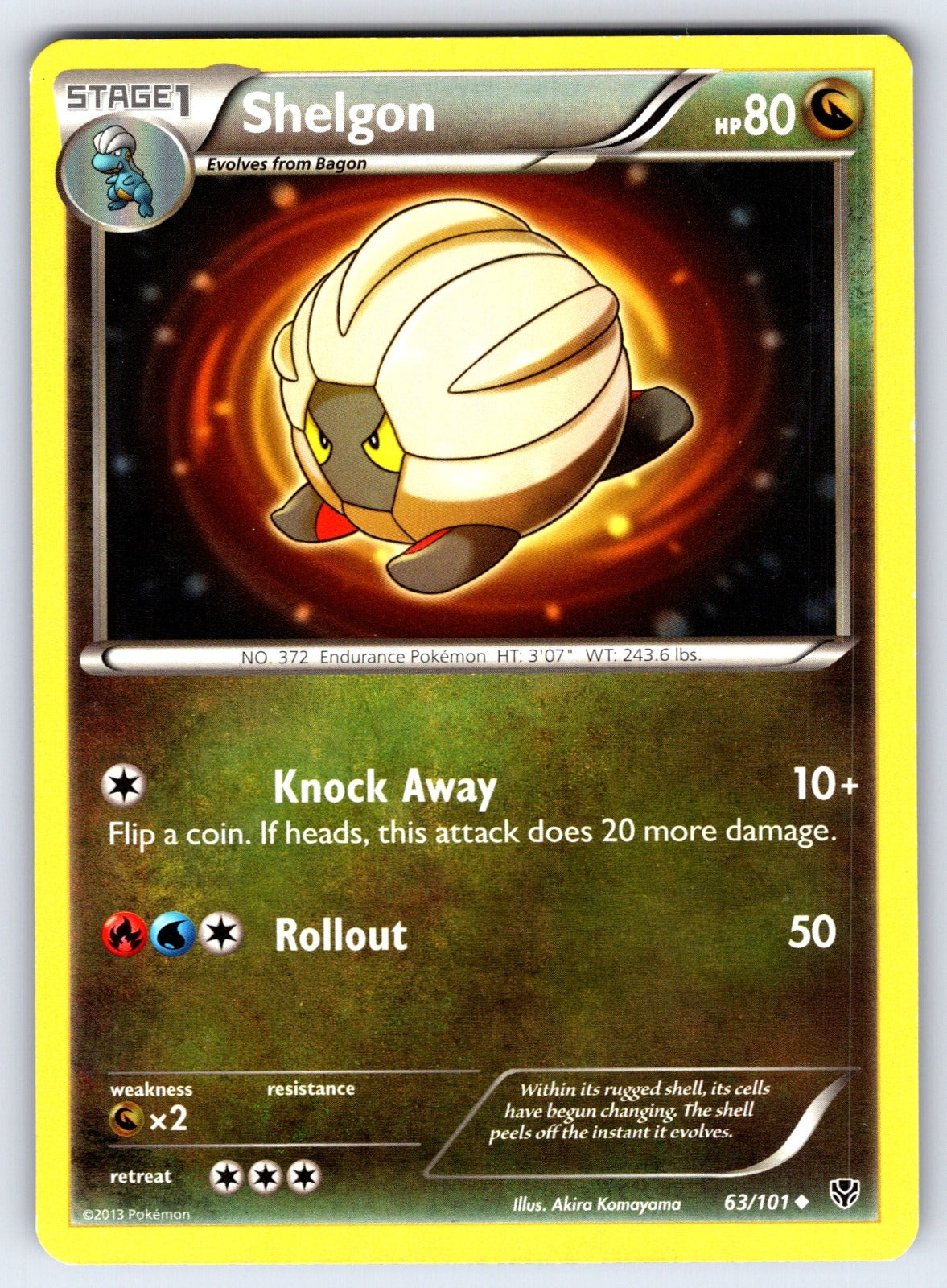 Shelgon Holo Rare Dragon Vault 7/20 LP 2012
