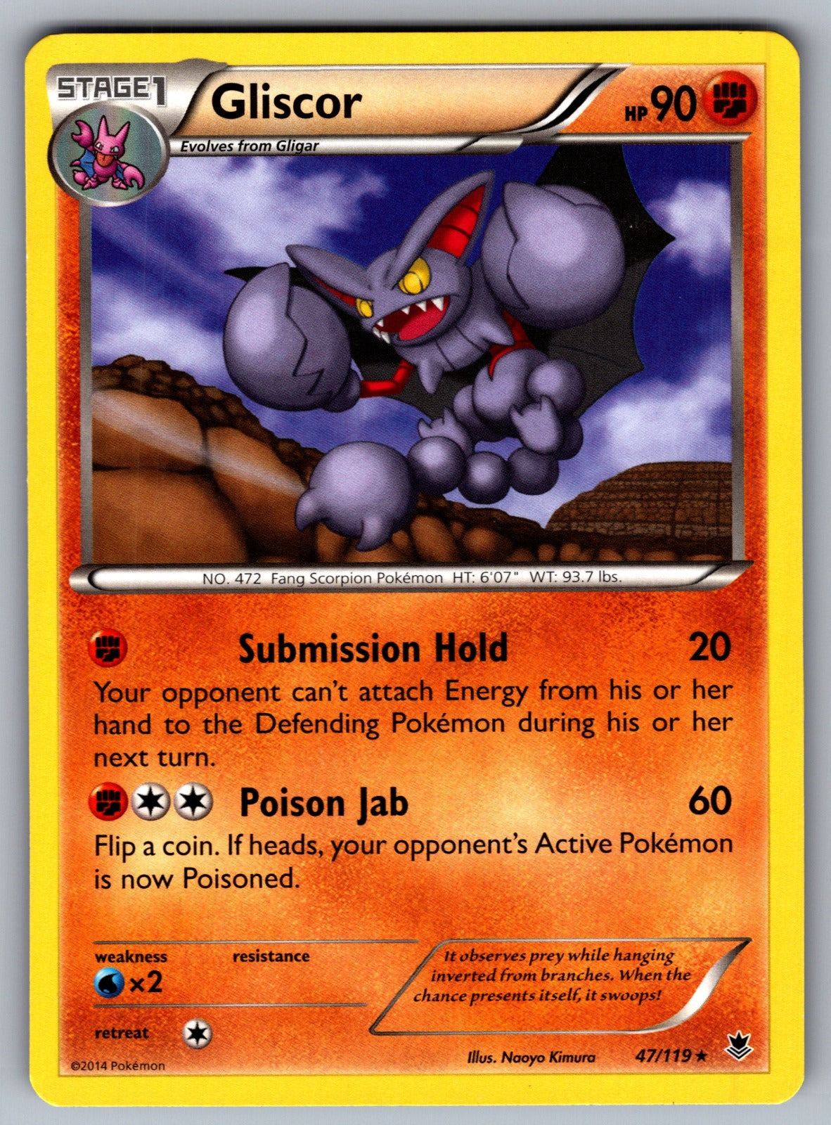 Gliscor Rare XY - Phantom Forces 47/119 LP 2014