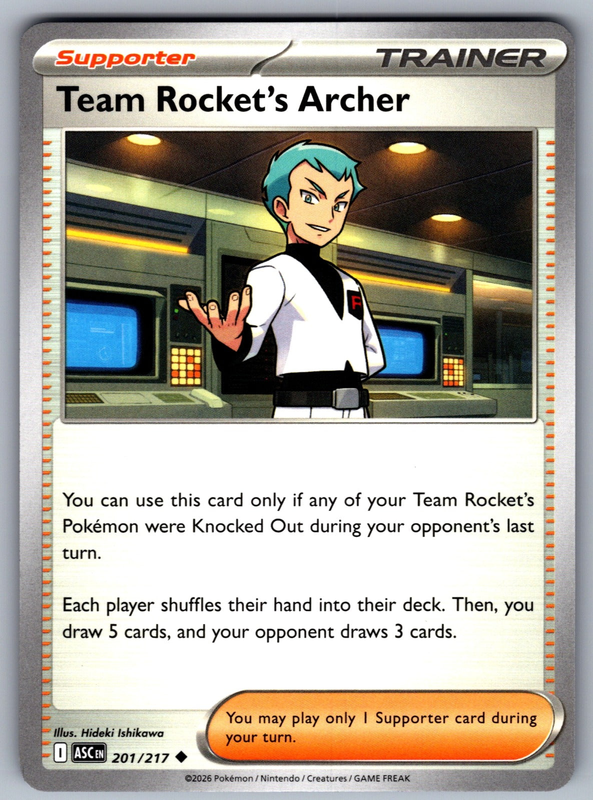 Team Rocket's Archer Uncommon ME: Ascended Heroes 201/217 NM 2026
