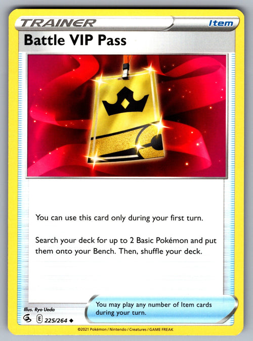 Battle VIP Pass Uncommon SWSH08: Fusion Strike 225/264 NM 2021