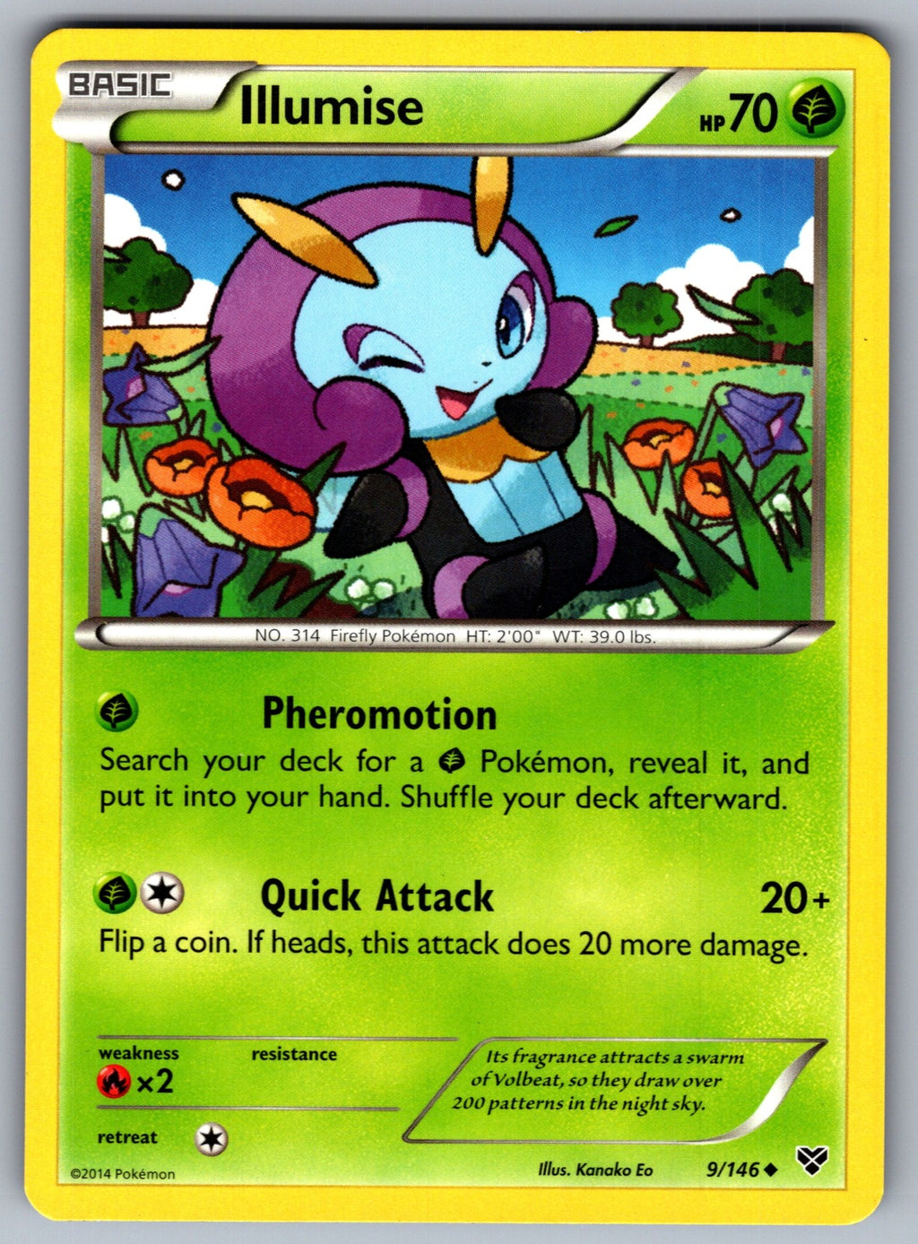 Illumise Uncommon XY Base Set 9/146 LP 2014
