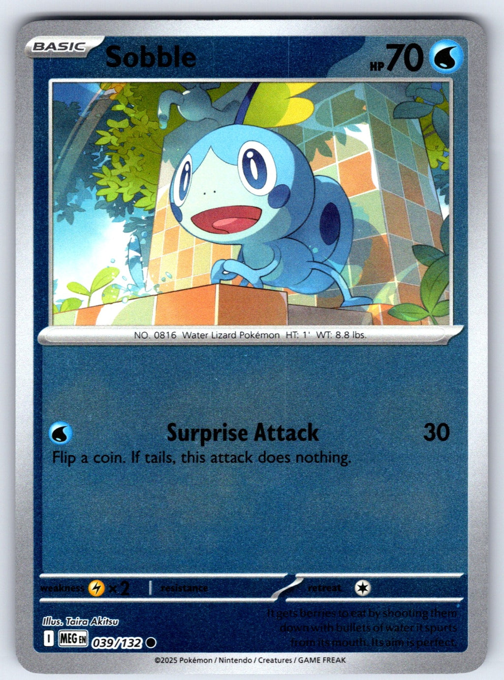 Sobble Reverse Holo Common ME01: Mega Evolution 039/132 NM 2025