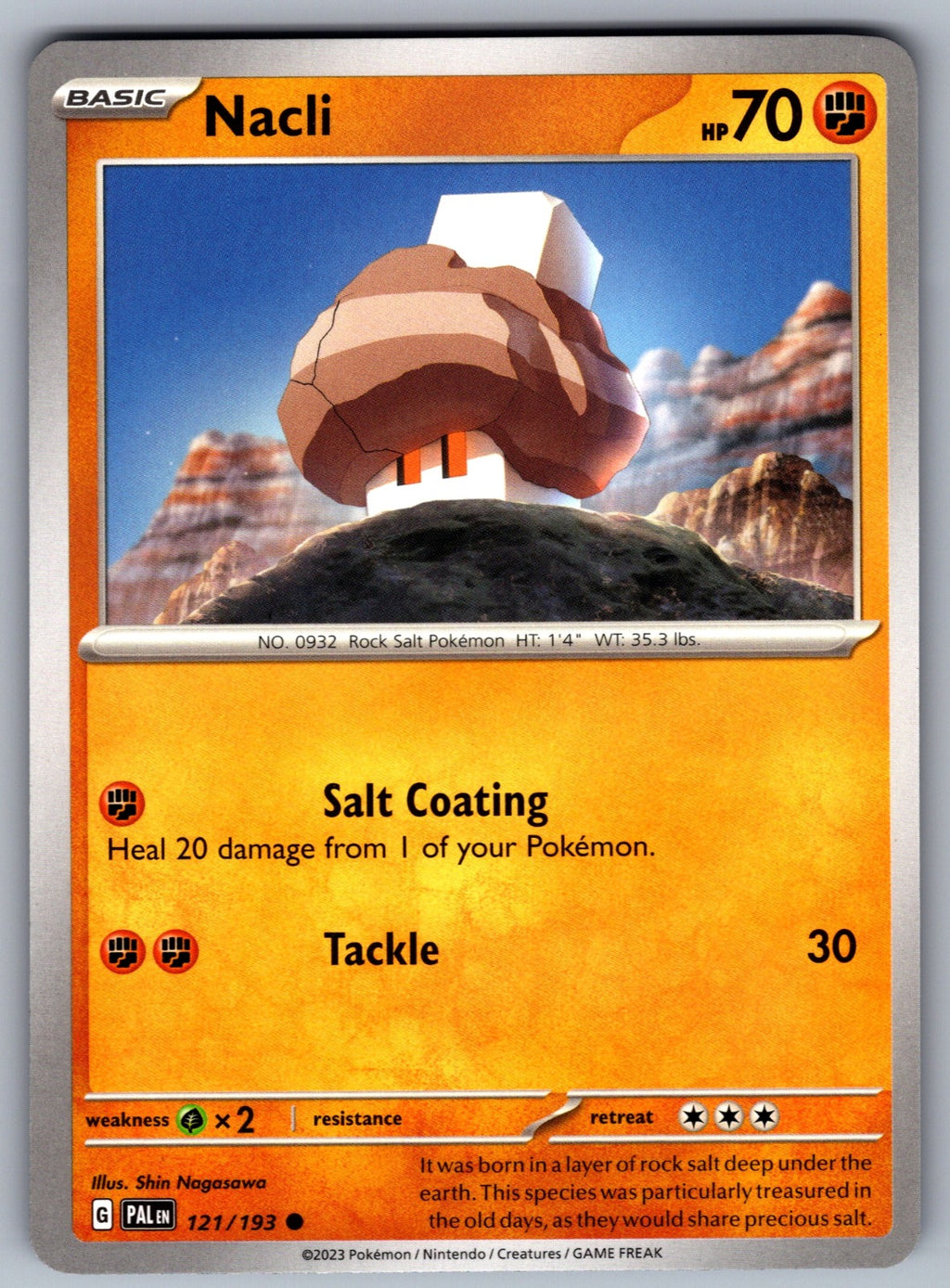 Nacli Common SV02: Paldea Evolved 121/193 NM 2023