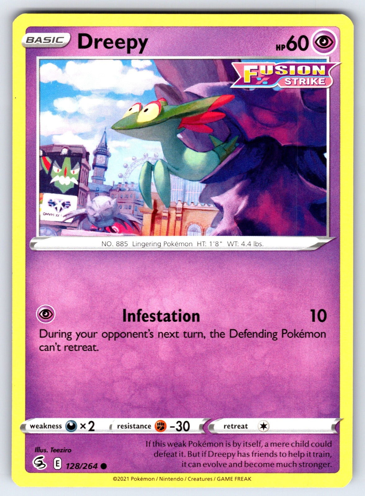 Dreepy Common SWSH08: Fusion Strike 128/264 LP 2021