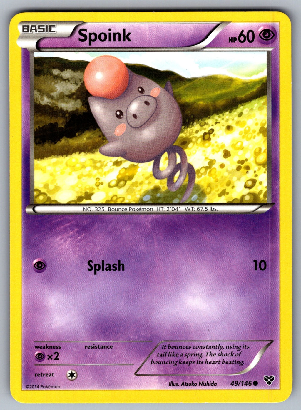 Spoink Common XY Base Set 49/146 LP 2014