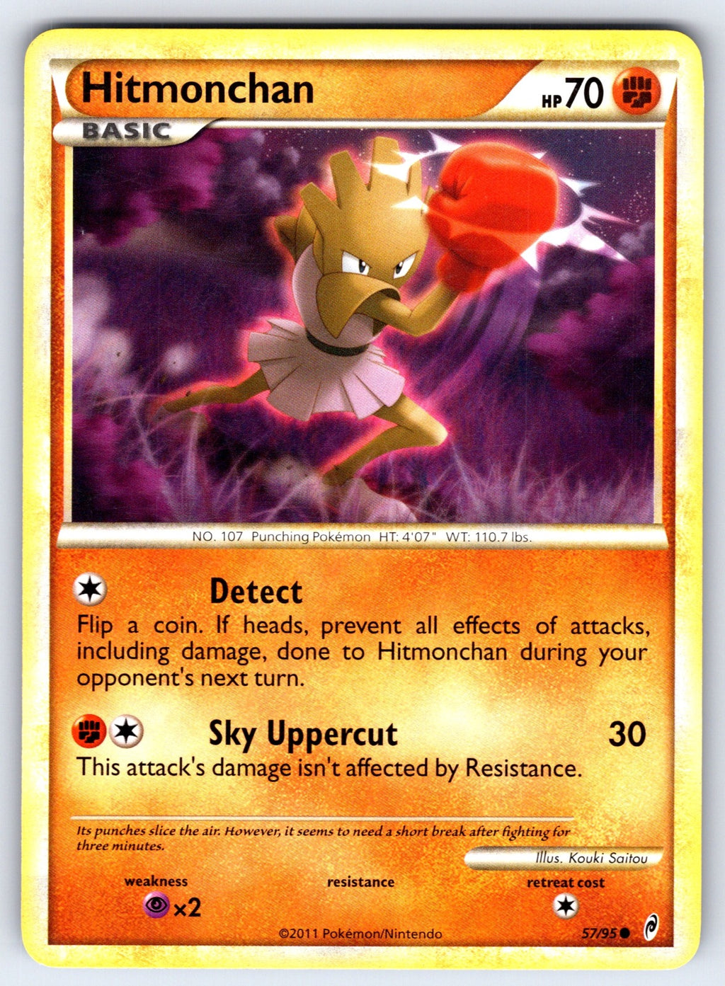 Hitmonchan Common Call of Legends 57/95 LP 2011