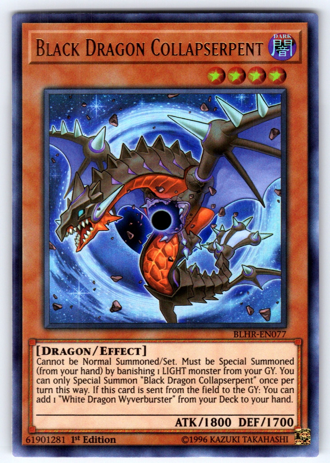 Black Dragon Collapserpent 1st Edition Ultra Rare Battles of Legend: Hero's Reve