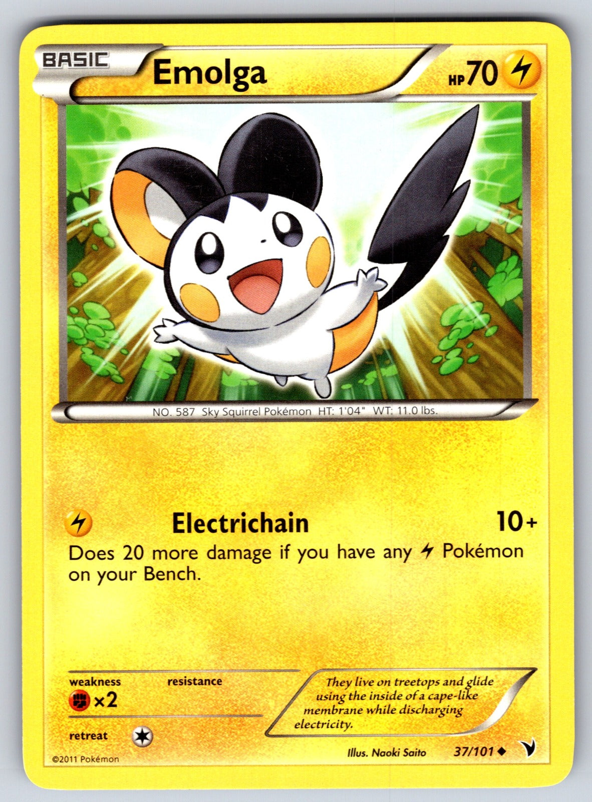 Emolga Uncommon Noble Victories 37/101 LP 2011
