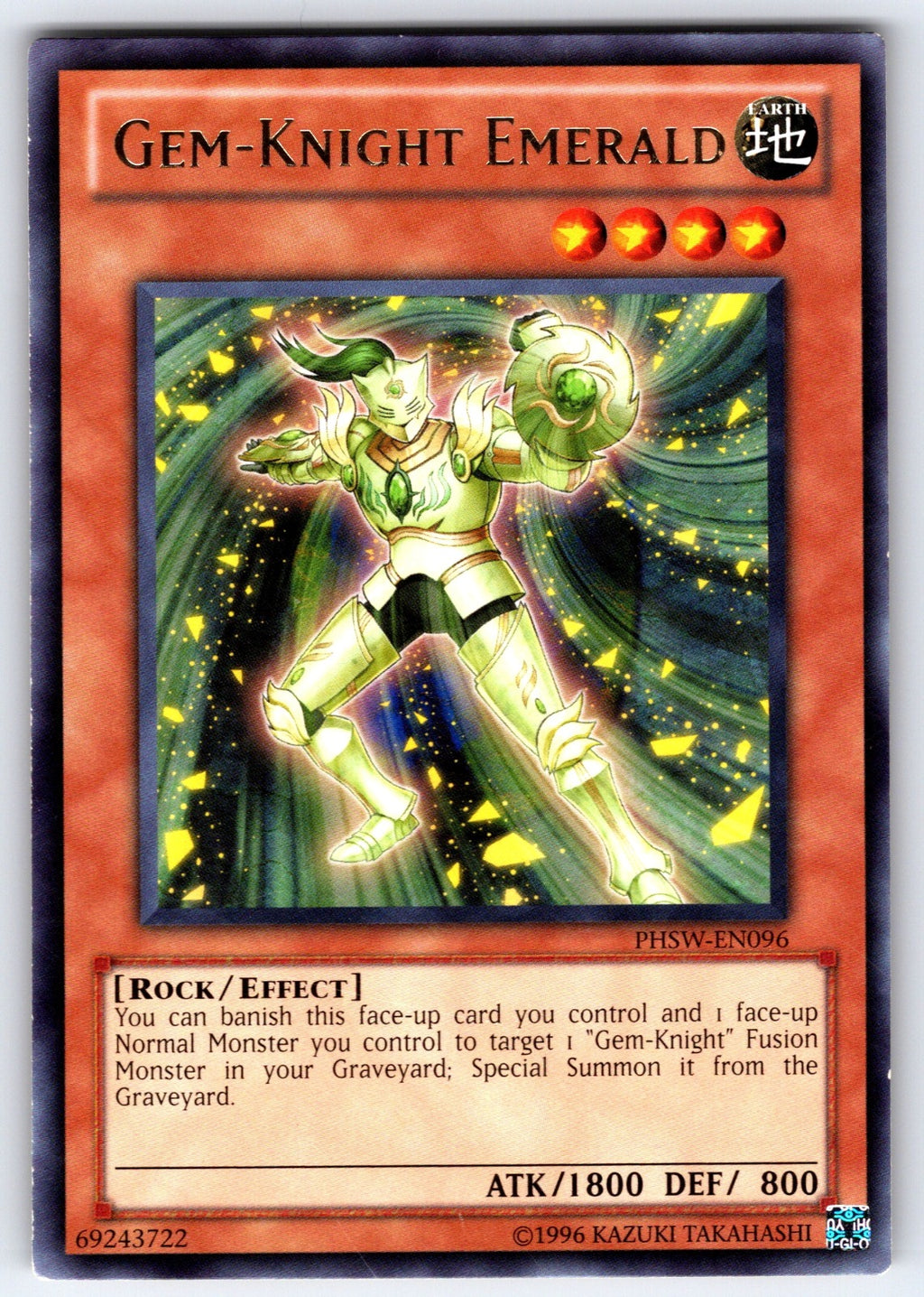 Gem-Knight Emerald Unlimited Rare Photon Shockwave PHSW-EN096 NM 2011