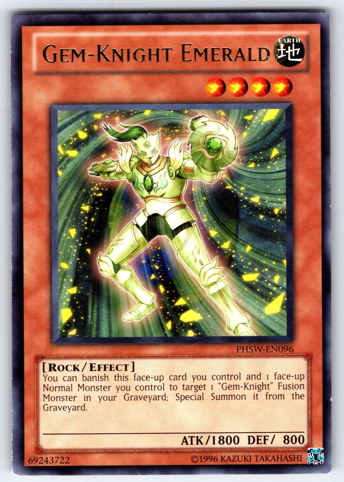Gem-Knight Emerald Unlimited Rare Photon Shockwave PHSW-EN096 NM 2011