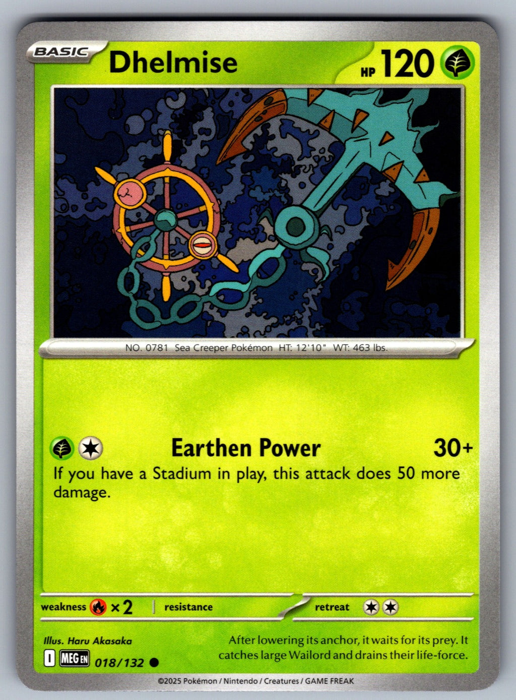 Dhelmise Common ME01: Mega Evolution 018/132 NM 2025