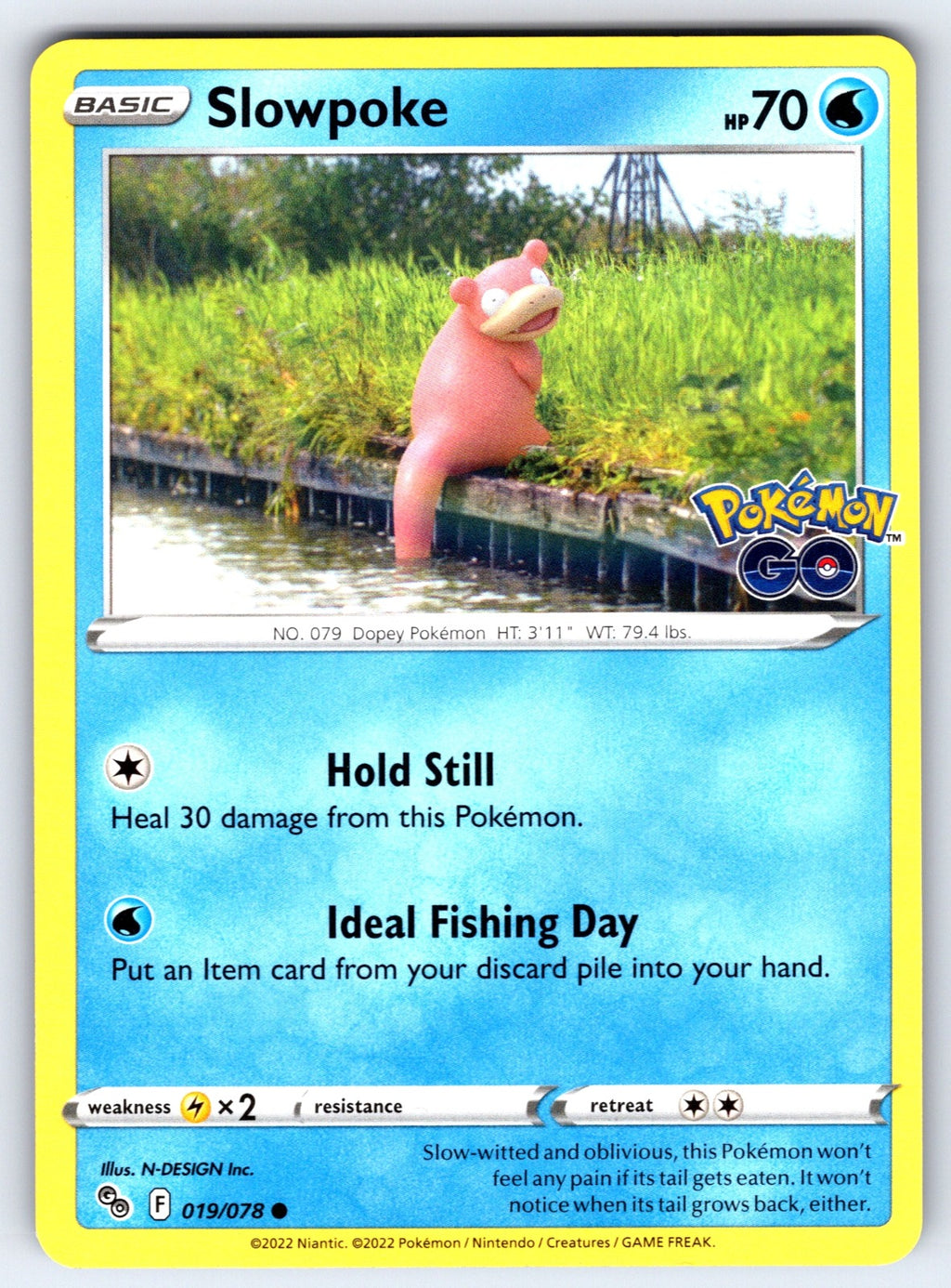 Slowpoke Common Pokemon GO 019/078 NM 2022