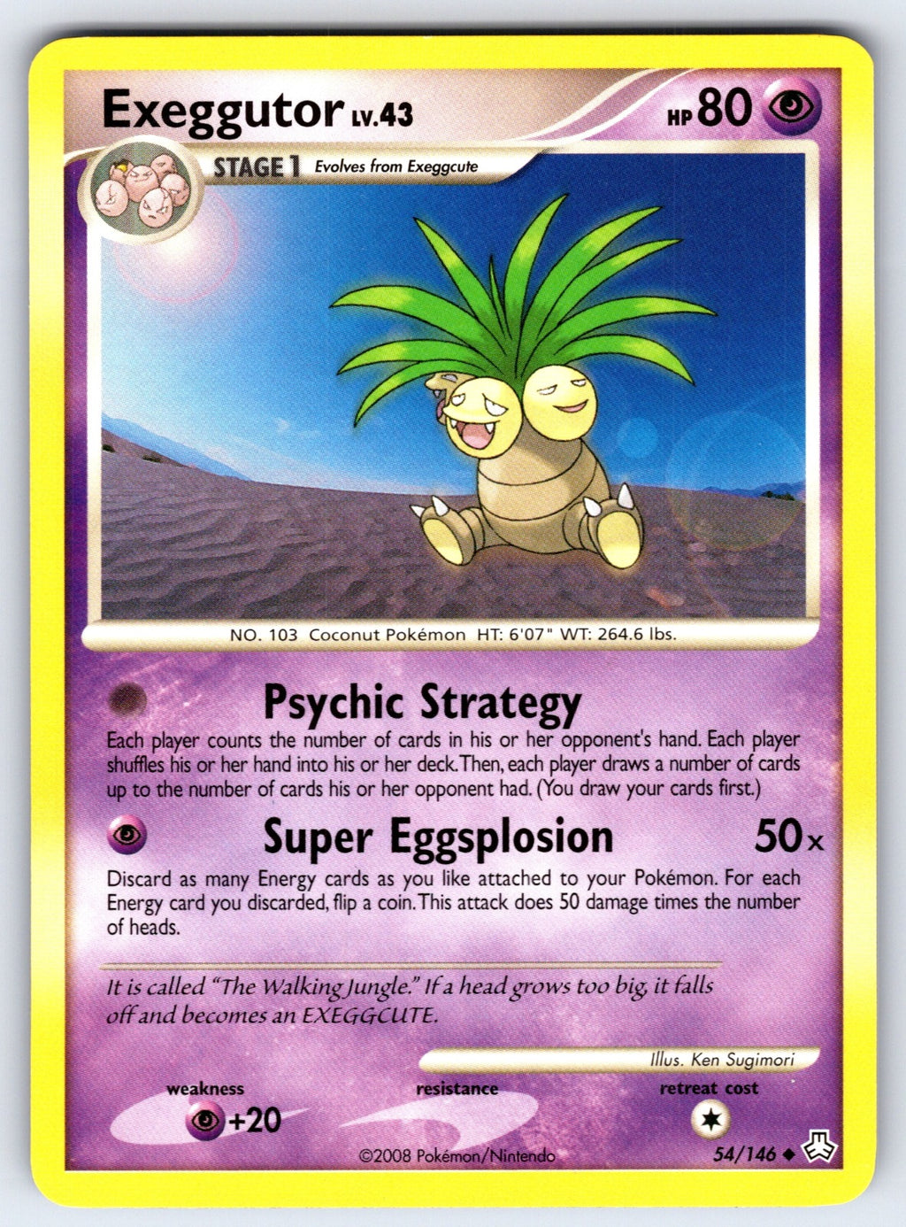 Exeggutor Uncommon Legends Awakened 54/146 LP 2008