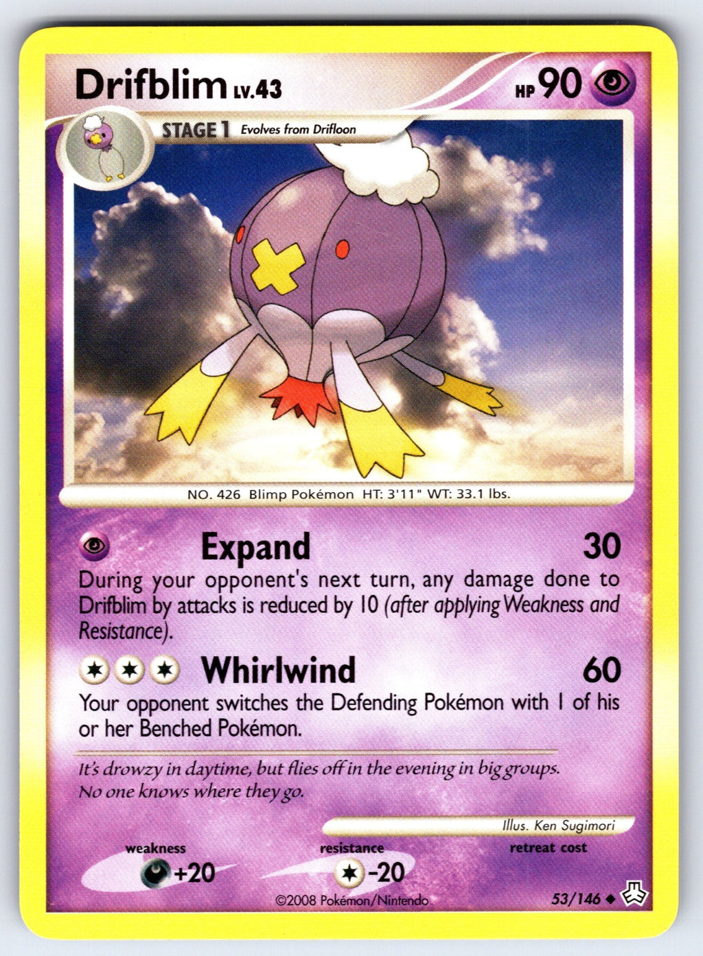 Drifblim Uncommon Legends Awakened 53/146 LP 2008