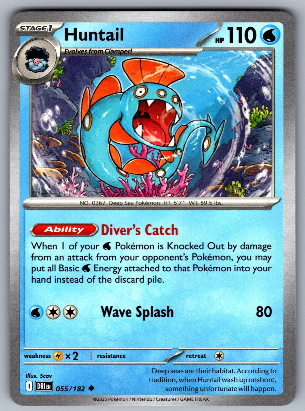 Huntail Uncommon SV10: Destined Rivals 055/182 NM 2025