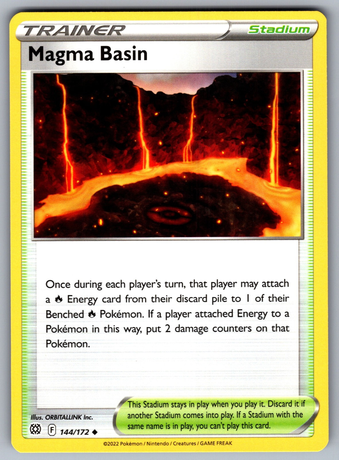 Magma Basin Uncommon SWSH09: Brilliant Stars 144/172 NM 2022