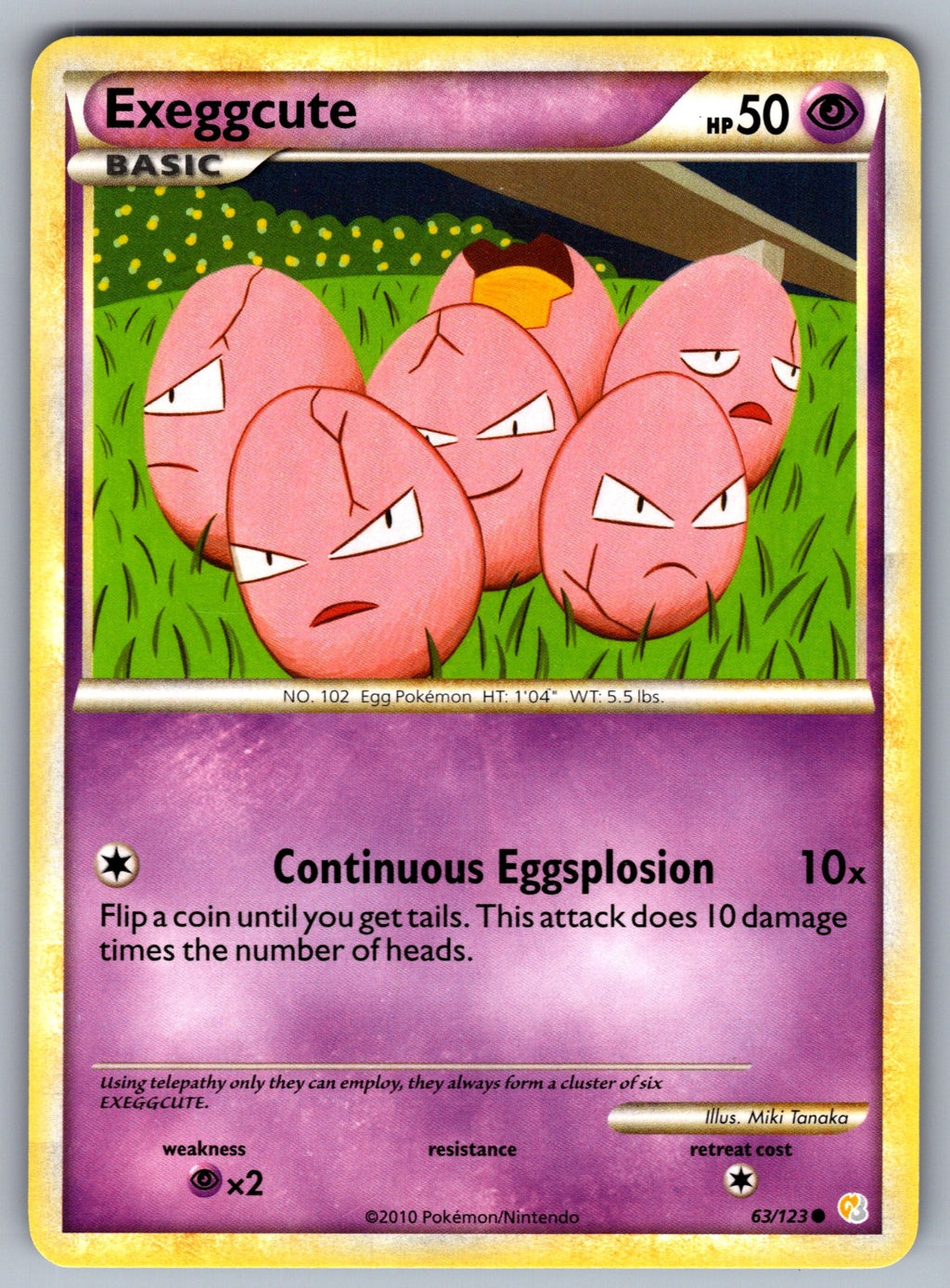 Exeggcute Common HeartGold SoulSilver 63/123 LP 2010