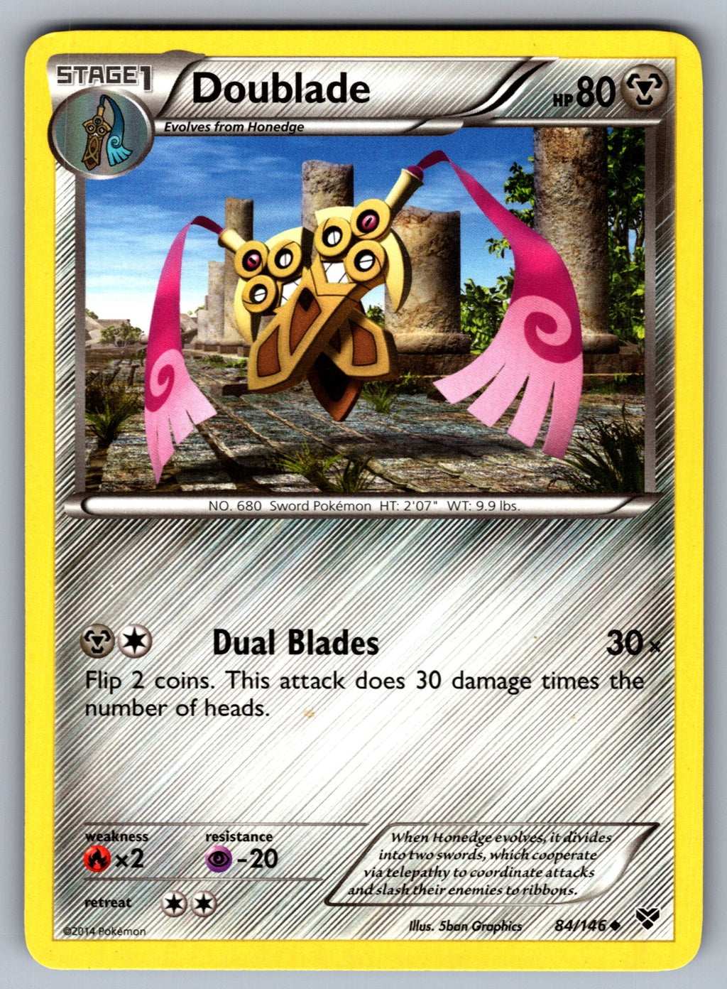 Doublade Uncommon XY Base Set 84/146 LP 2014