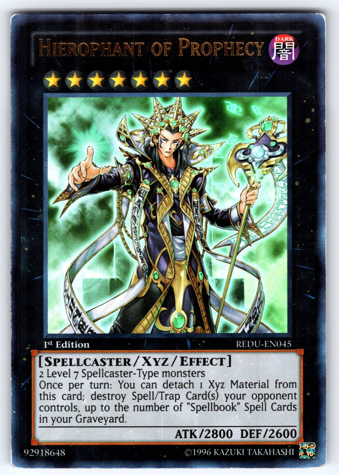 Hierophant of Prophecy 1st Edition Ultra Rare Return of the Duelist REDU-EN045 N