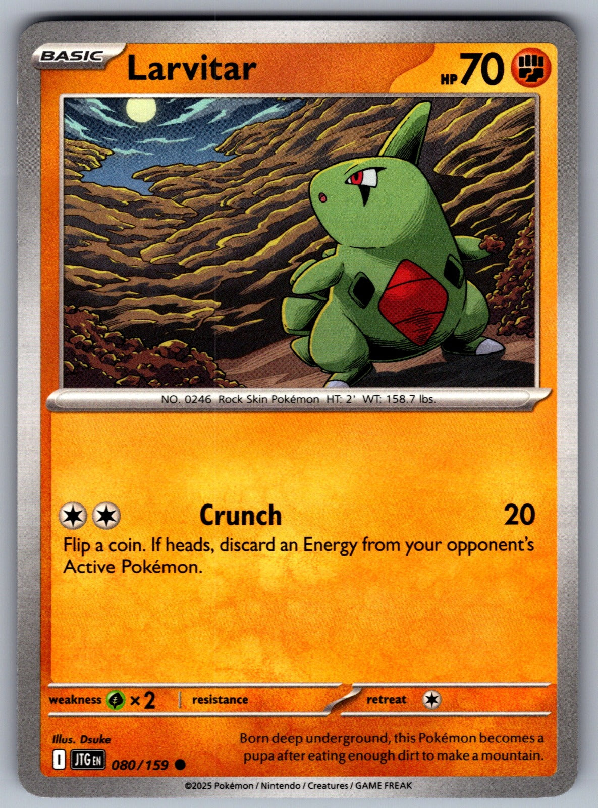 Larvitar Common SV09: Journey Together 080/159 NM 2025
