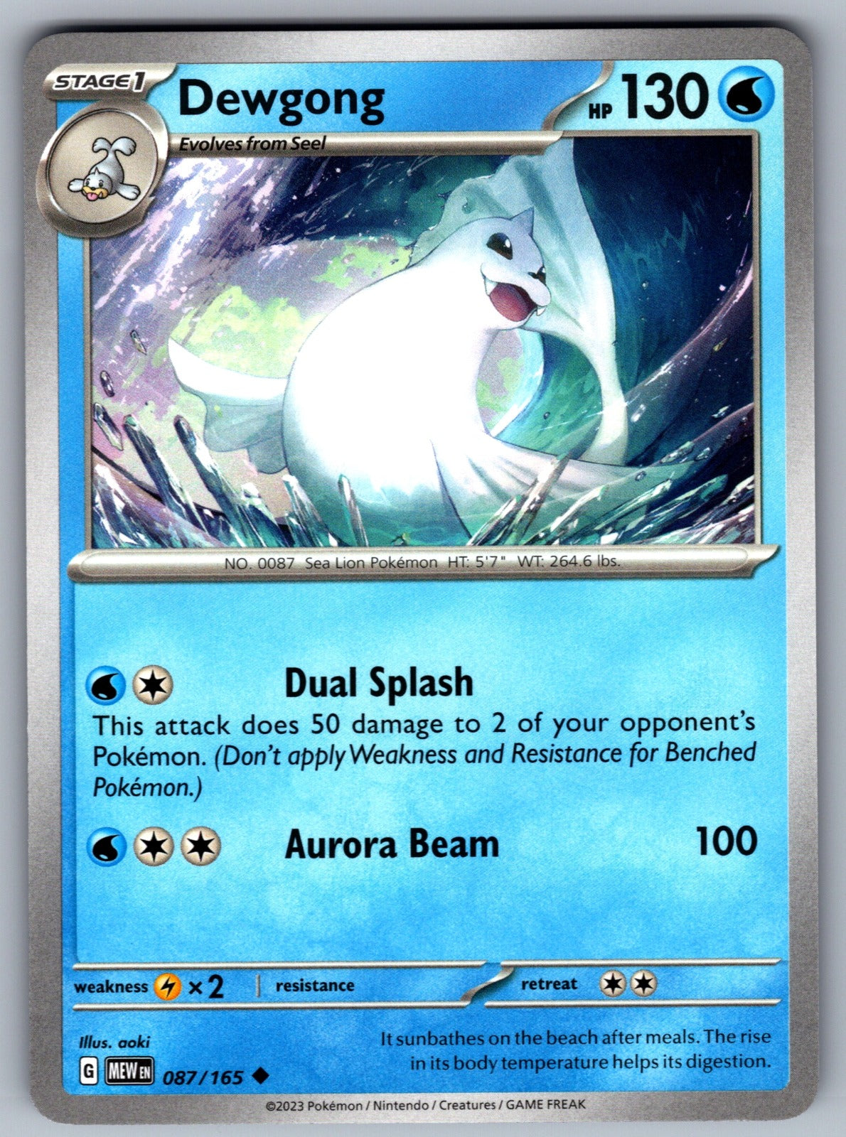 Dewgong Uncommon SV: Scarlet & Violet 151 087/165 NM 2023