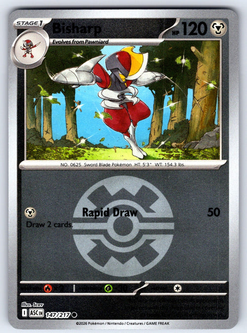 Bisharp (Quick Ball) Reverse Holo Common ME: Ascended Heroes 147/217 NM 2026