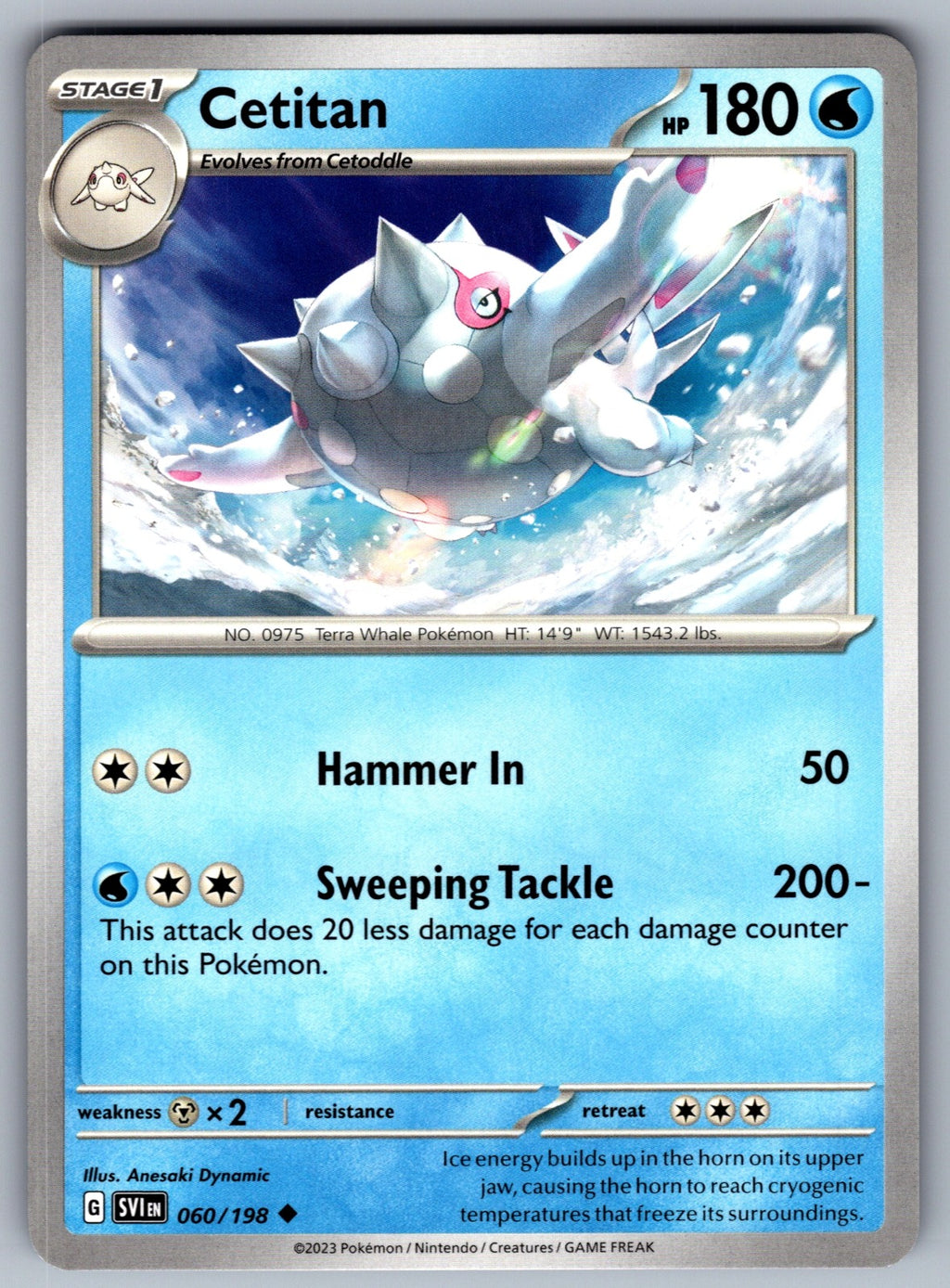 Cetitan Uncommon SV01: Scarlet & Violet Base Set 060/198 NM 2023