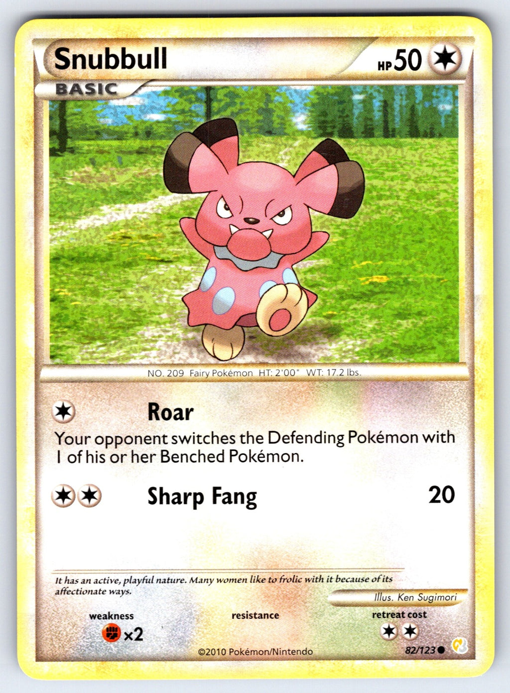 Snubbull Common HeartGold SoulSilver 82/123 LP 2010
