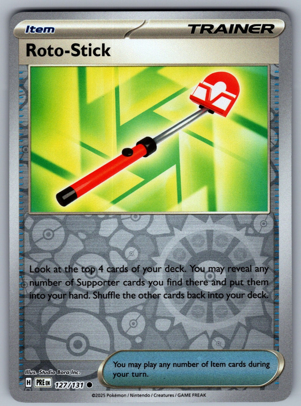 Roto-Stick Reverse Holo Common SV: Prismatic Evolutions 127/131 NM 2025