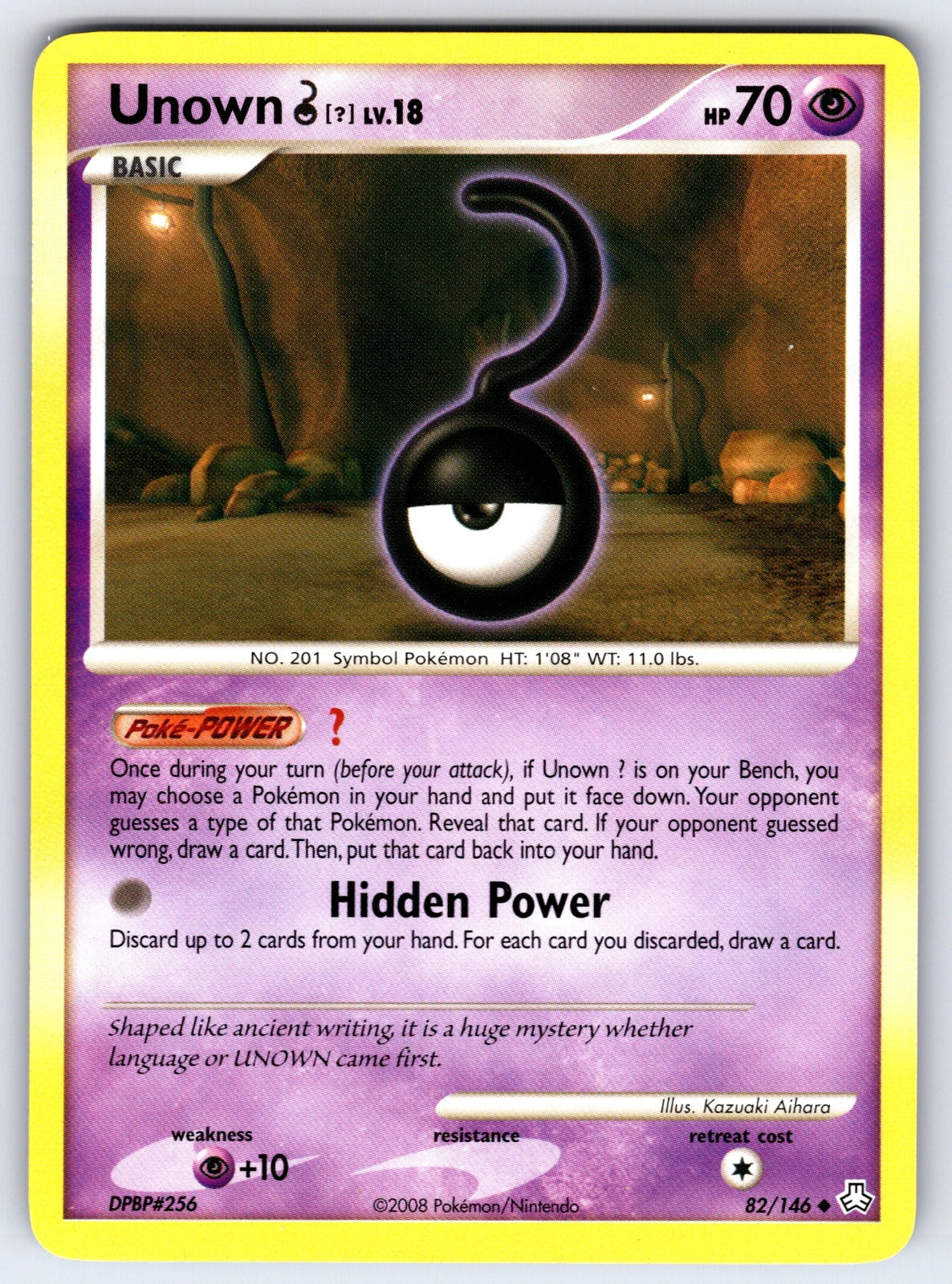 Unown (?) Uncommon Legends Awakened 82/146 LP 2008