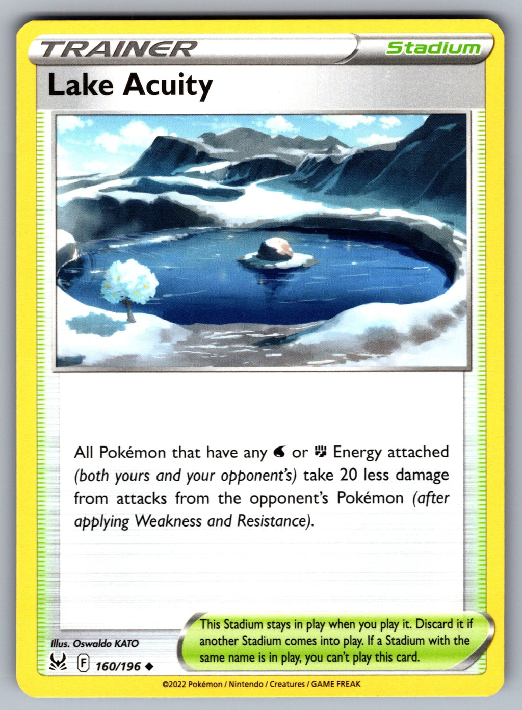 Lake Acuity Uncommon SWSH11: Lost Origin 160/196 NM 2022