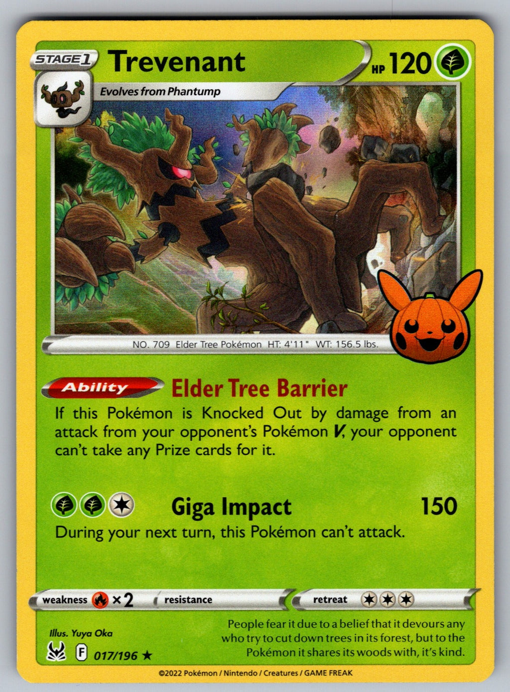 Trevenant Holo Rare Trick or Trade BOOster Bundle 2023 017/196 NM 2023