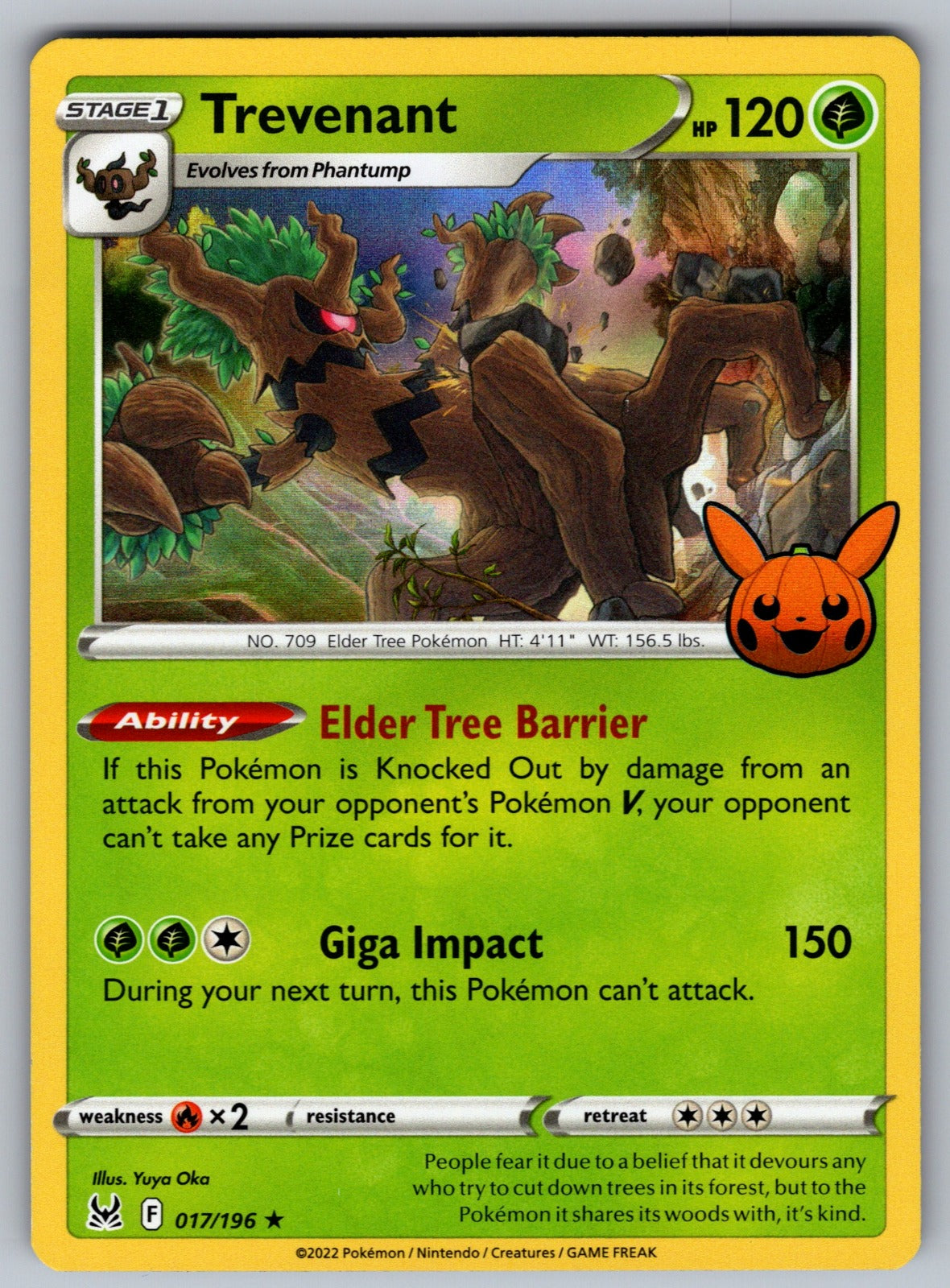 Trevenant Holo Rare Trick or Trade BOOster Bundle 2023 017/196 NM 2023