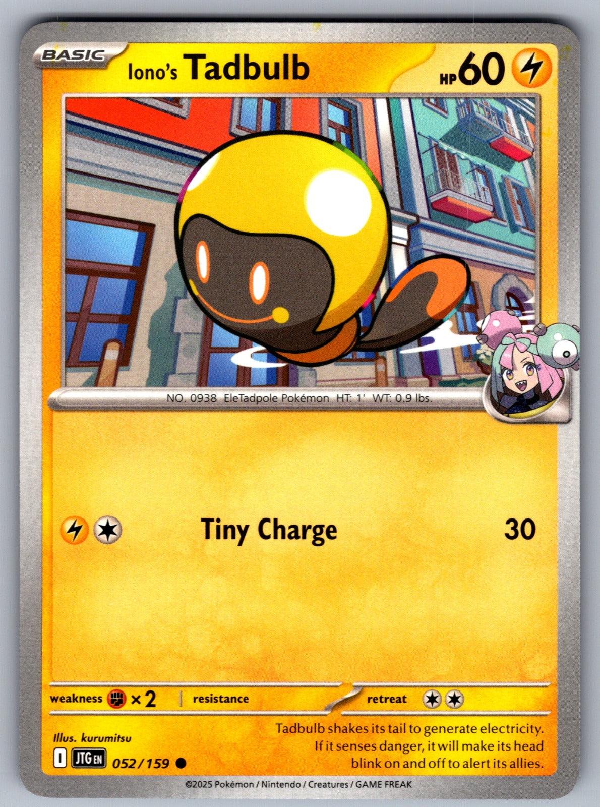 Iono's Tadbulb Common SV09: Journey Together 052/159 NM 2025