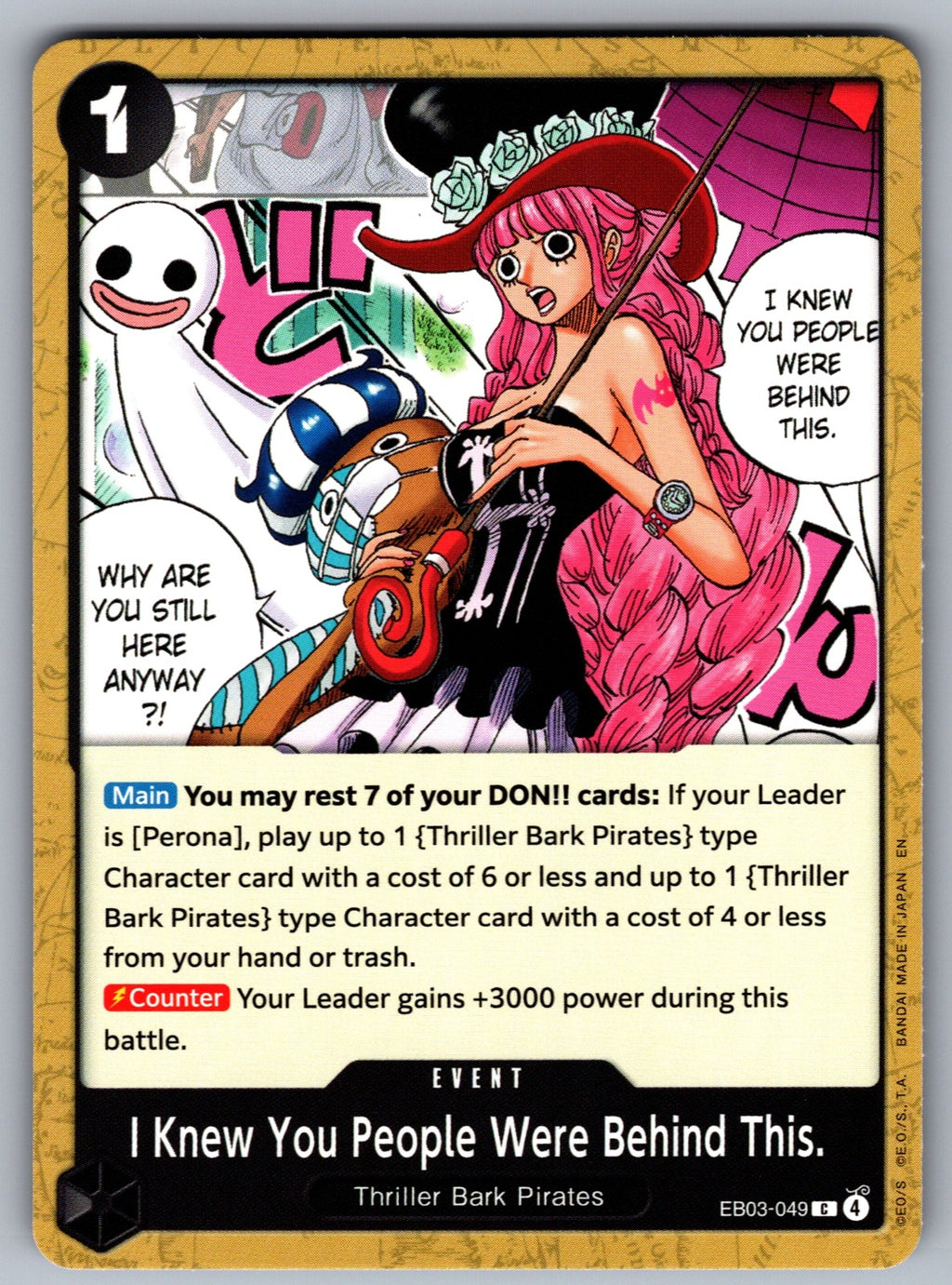I Knew You People Were Behind This. C Extra Booster: One Piece Heroines Edition 