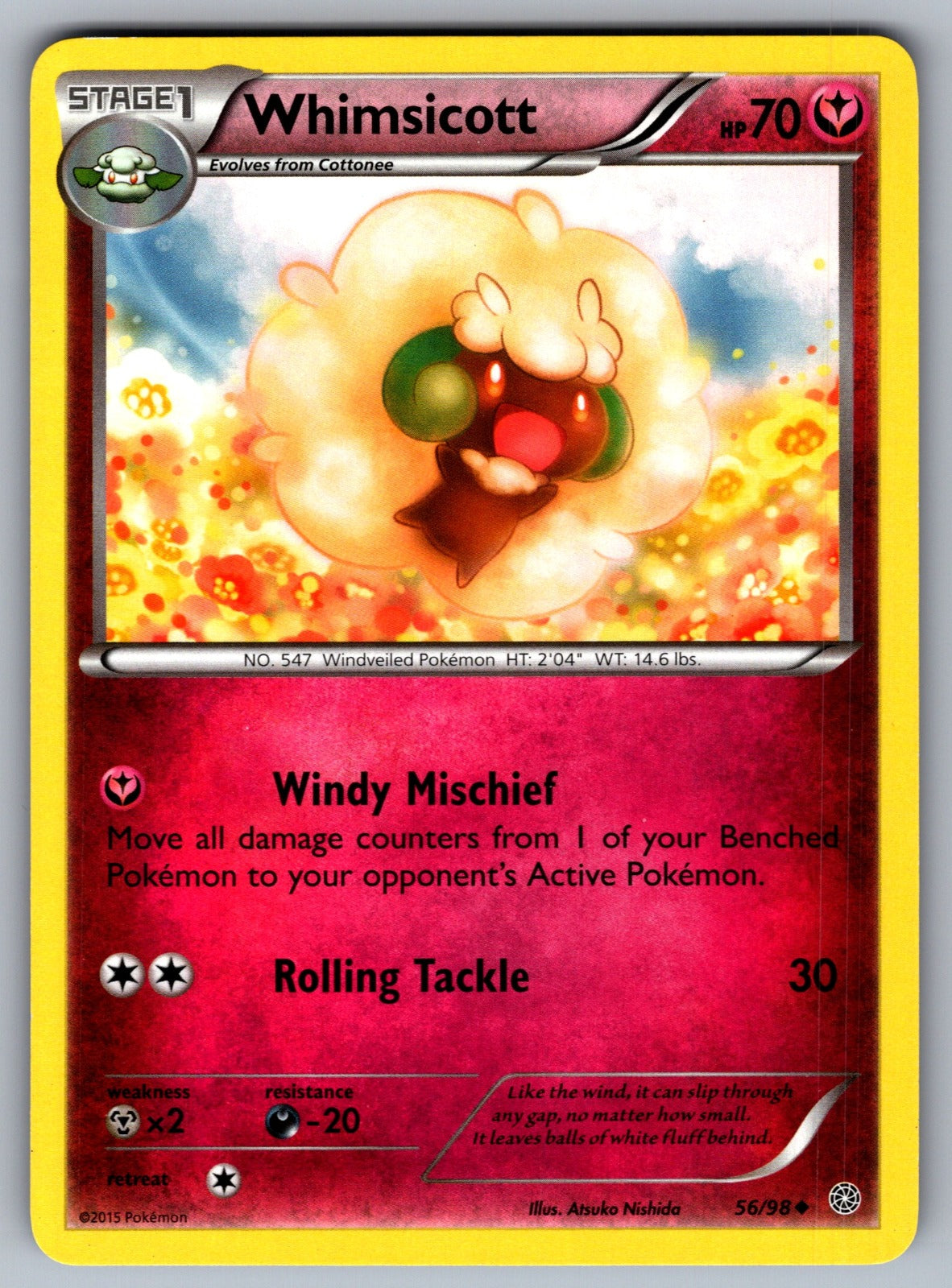 Whimsicott Uncommon XY - Ancient Origins 56/98 LP 2015
