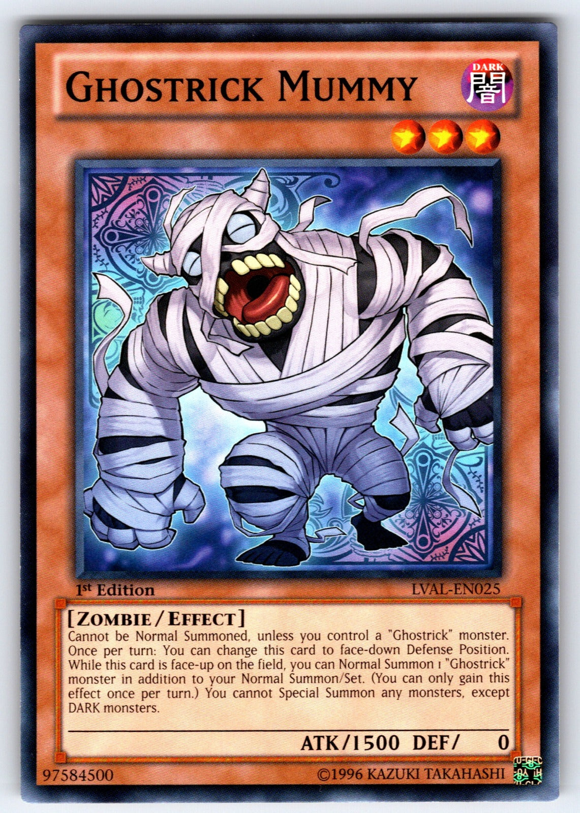 Ghostrick Mummy 1st Edition Ultra Rare Ghosts From the Past: The 2nd Haunting GF