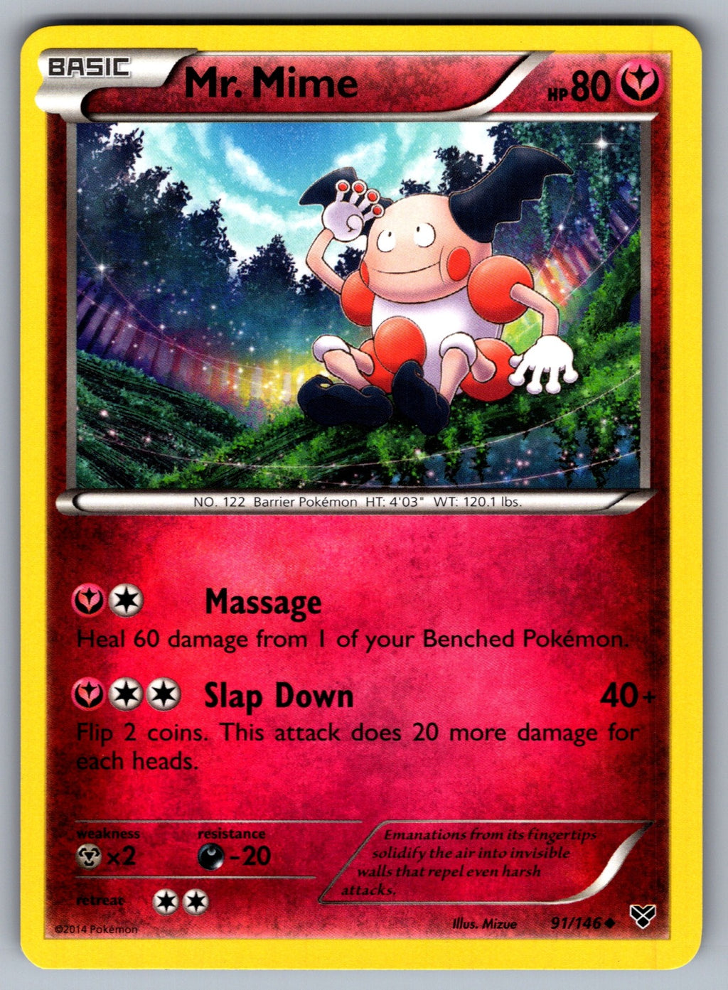 Mr. Mime Uncommon XY Base Set 91/146 LP 2014