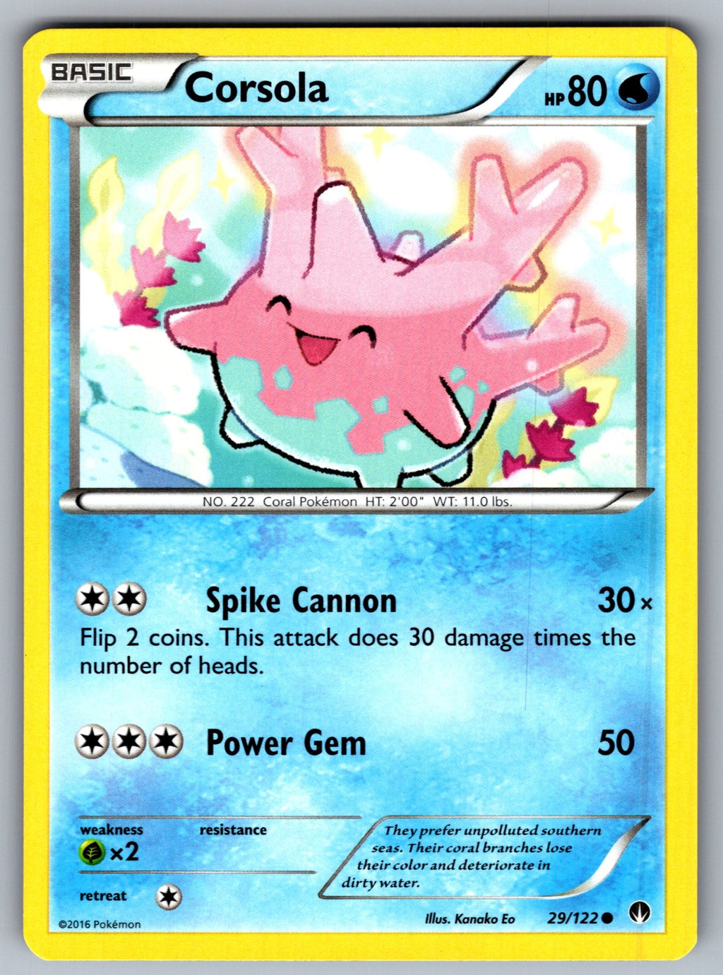 Corsola Common XY - BREAKpoint 29/122 LP 2016