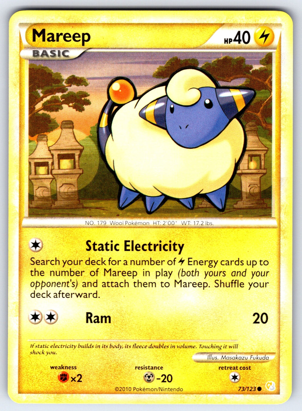 Mareep Common HeartGold SoulSilver 73/123 LP 2010