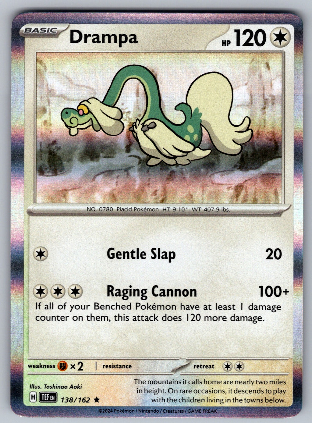 Drampa Holo Rare SV05: Temporal Forces 138/162 NM 2024