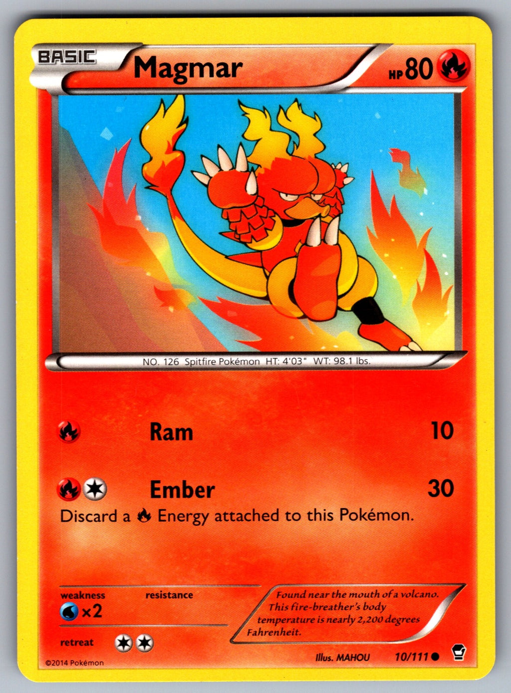 Magmar Common XY - Furious Fists 10/111 LP 2014