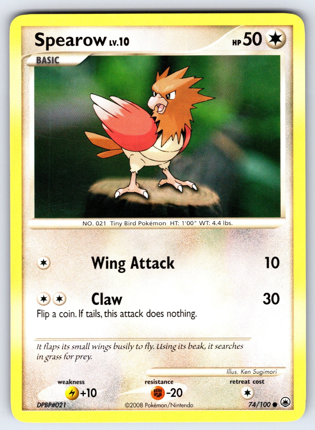 Spearow Common Majestic Dawn 74/100 LP 2008