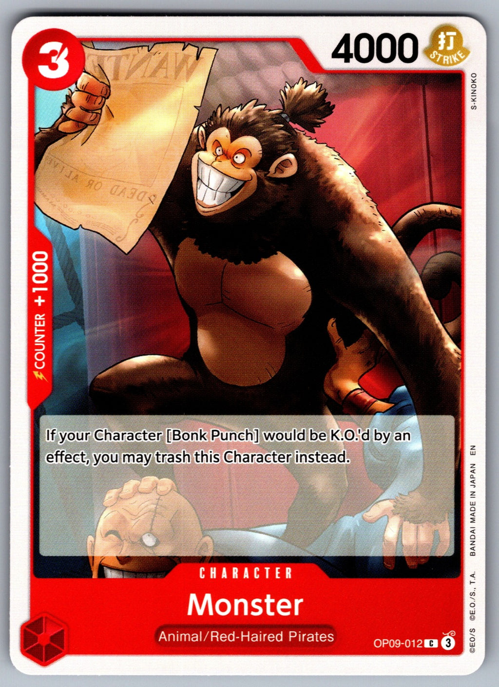 Monster C Emperors in the New World OP09-012 NM 2024