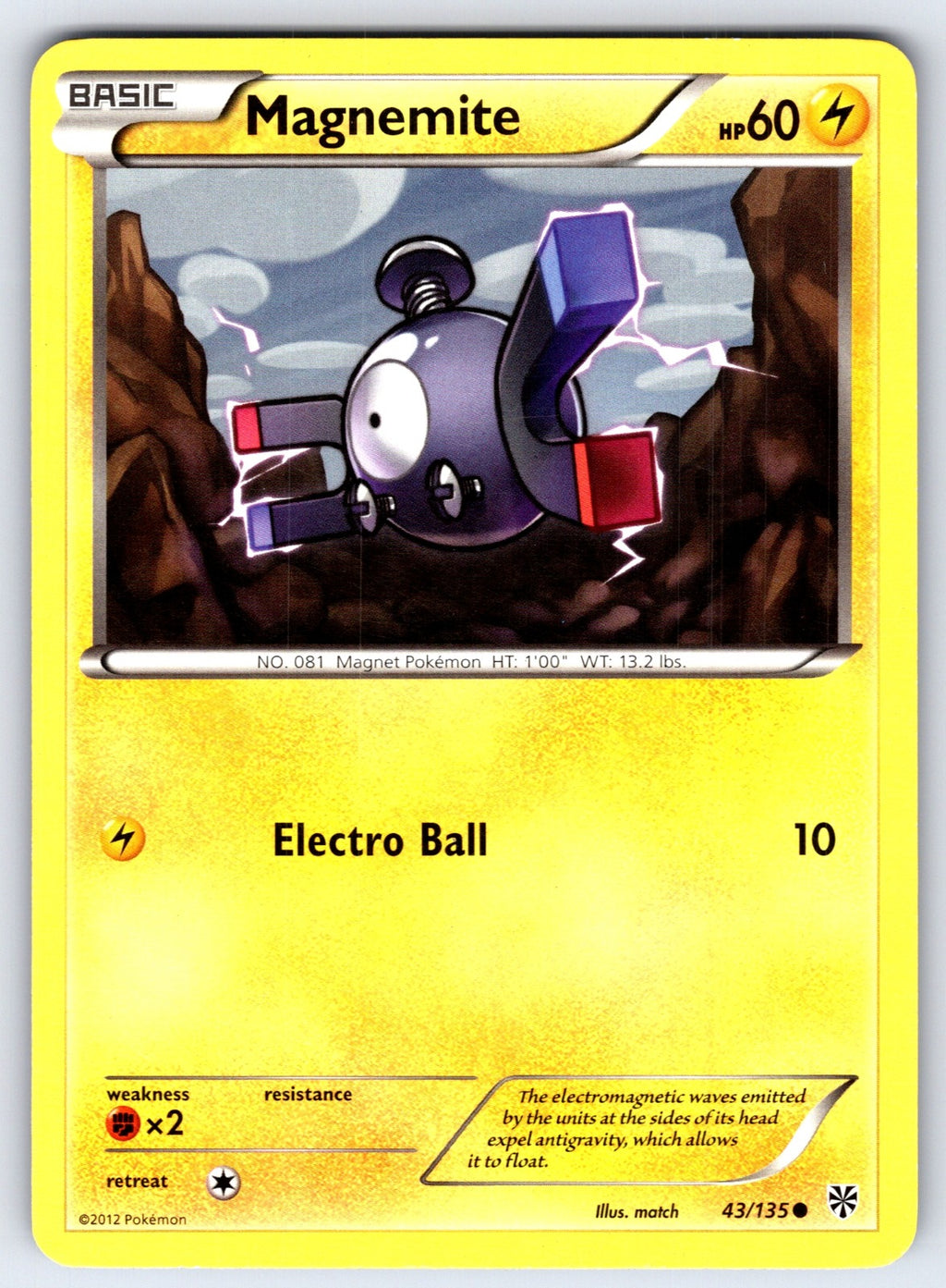 Magnemite (43) Common Plasma Storm 43/135 LP 2013