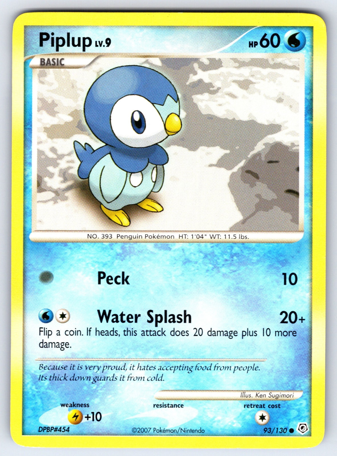 Piplup Common Diamond and Pearl 93/130 LP 2007