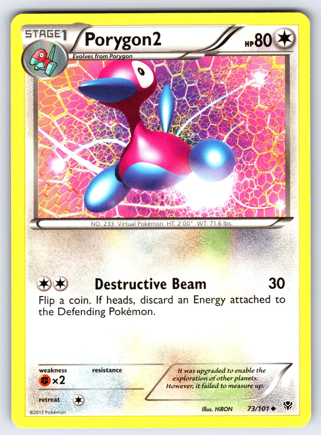 Porygon2 Uncommon Plasma Blast 73/101 LP 2013